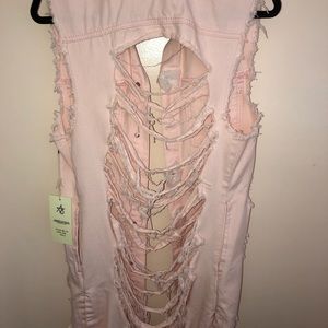 Fashion Nova Long Ripped Vest